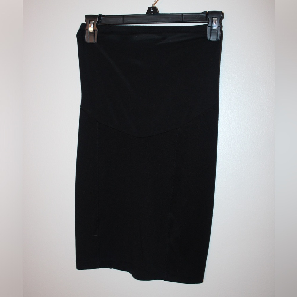 H&M Black Cotton Pencil Skirt